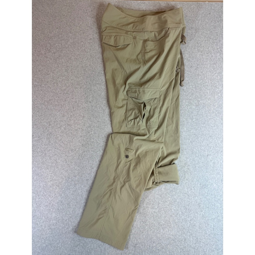 Columbia Omni-Shield Womens Khaki Roll Up Cargo Hiking Pants Size 12 Regular